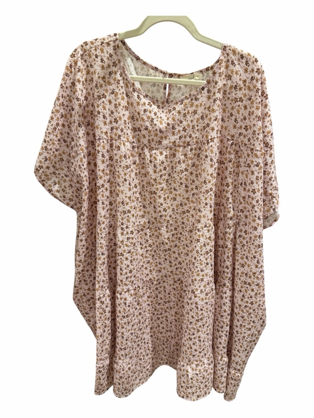 Easel pink Floral Print Pink Oversized Women's dress
